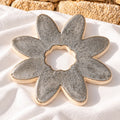 Fleur SOCLE Argent - Décoration murale ou dessous-de-plat