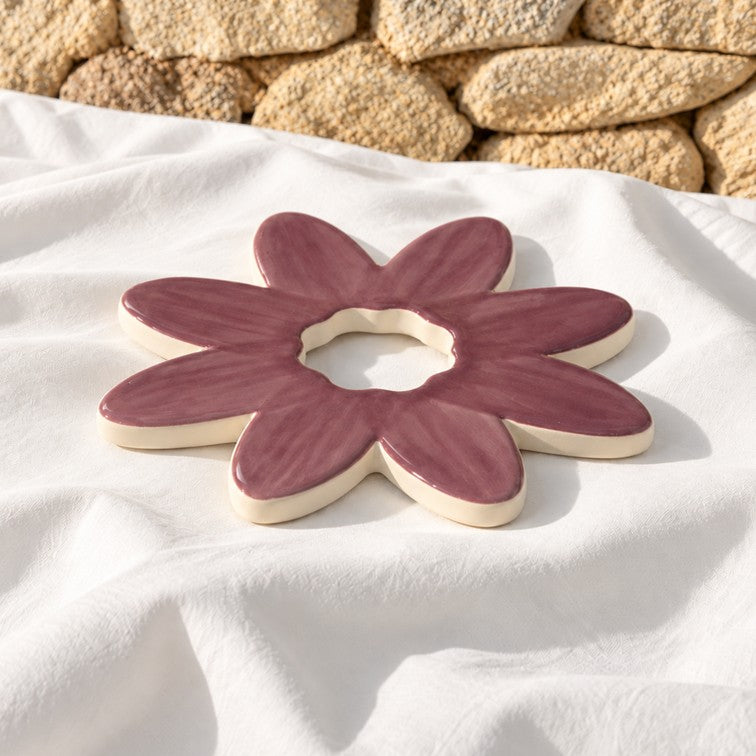 Fleur SOCLE Lilas - Décoration murale ou dessous-de-plat