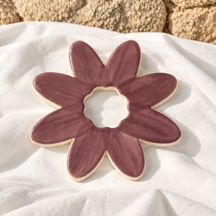Fleur SOCLE Lilas - Décoration murale ou dessous-de-plat