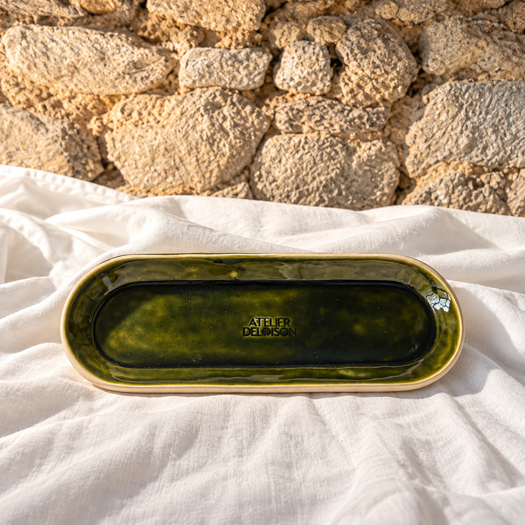 Repose-cuillère DOUCE Vert olive