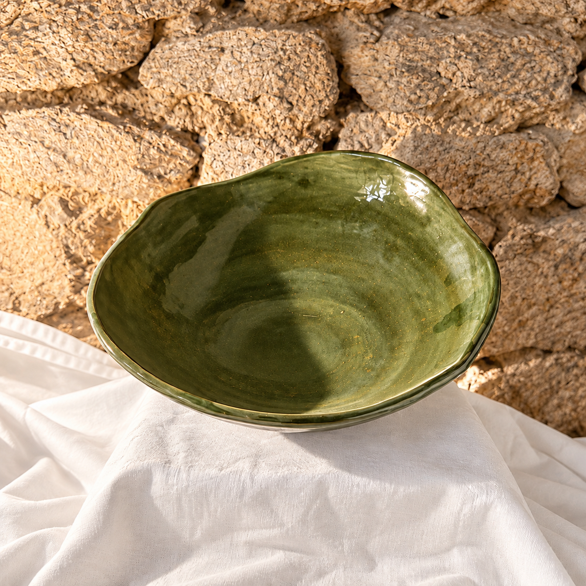 Centre de table ANCRAGE Vert Olive