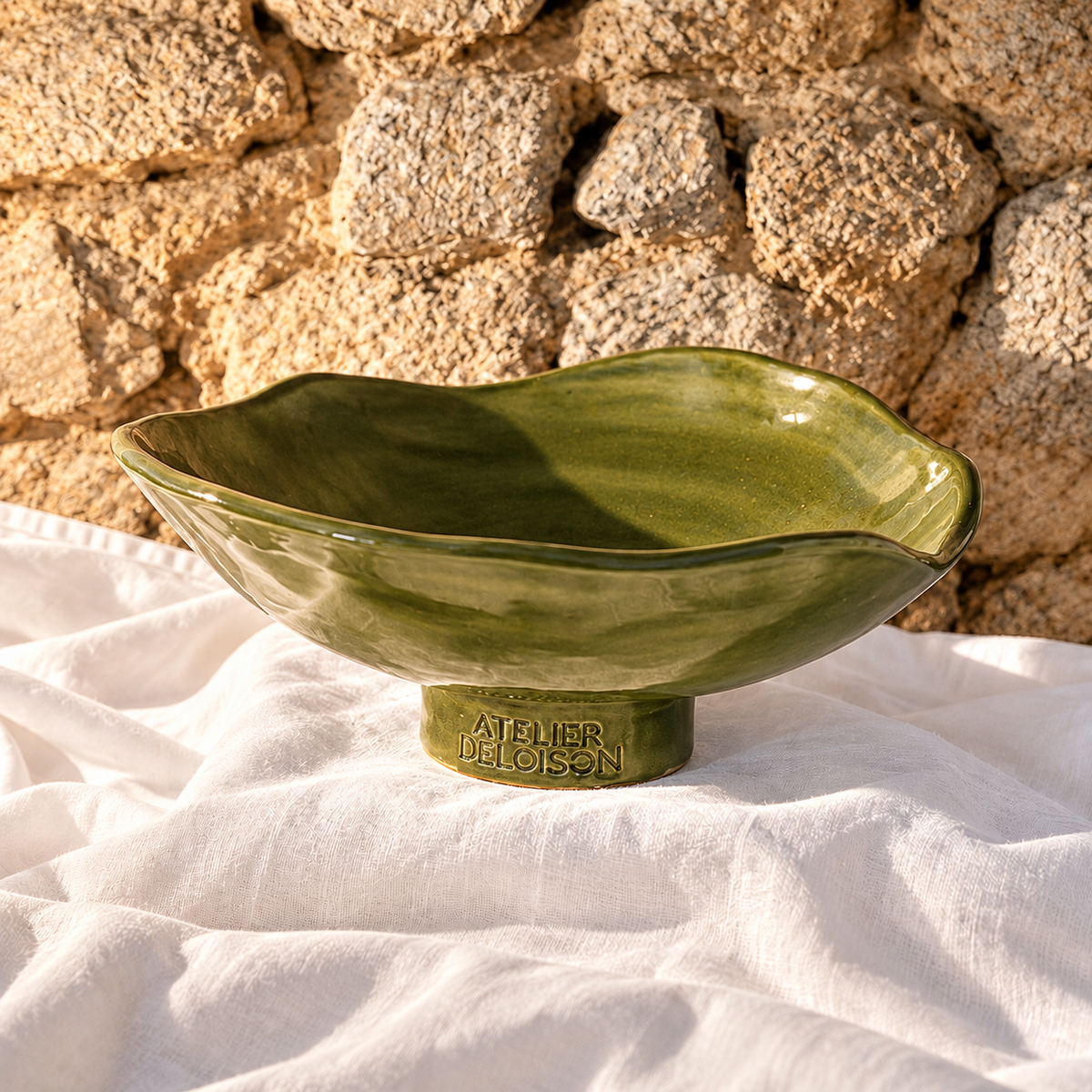 Centre de table ANCRAGE Vert Olive